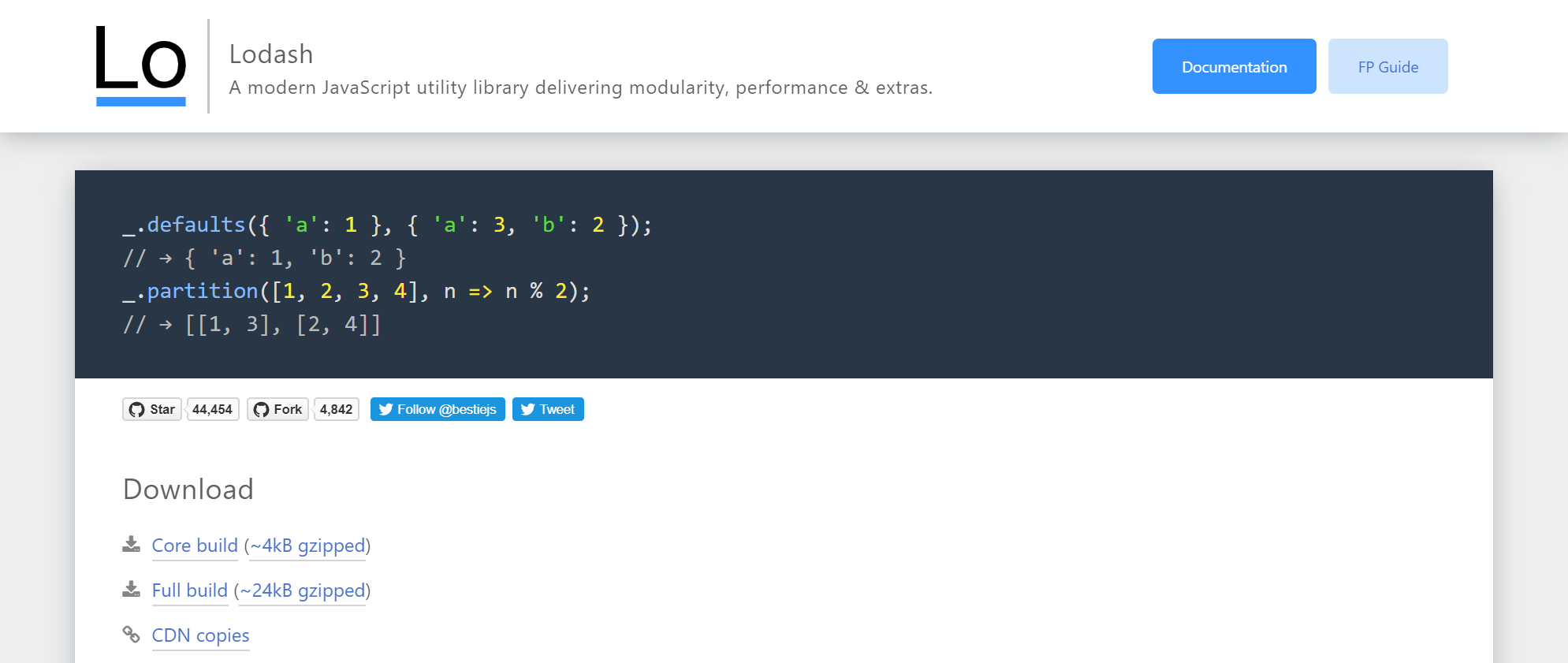 Lodash documentation